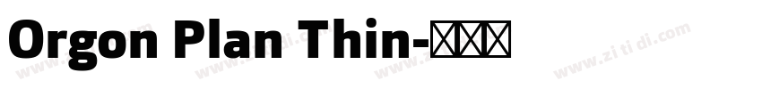 Orgon Plan Thin字体转换